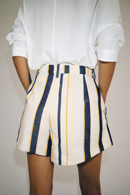 SHORTS RAYA PLIEGUE ZW COLLECTION / Multicolor - Zara фото 4