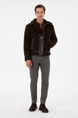 Мужская коричневая кожаная куртка Неожиданная скидка в корзине - U.s. polo assn фото 4