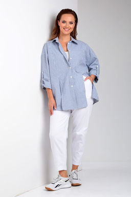 Костюм Liona Style 898 синяя клетка  фото 2