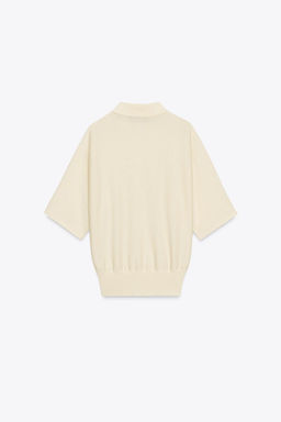 SHORT SLEEVE KNITTED POLO TOP - Zara фото 5