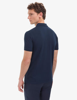 Lacivert Regular Fit %100 Pamuk K_vr_lmaz Polo Yaka Basic Ti__rt