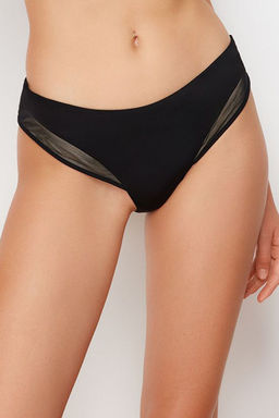 TRENDYOLMILLA Siyah Mesh Detayl? Yuksek Bel Regular Bikini Alt? TBESS24BA00143 фото 3