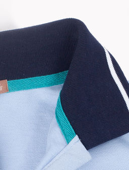 Футболка-поло из трикотажа пике с эластаном