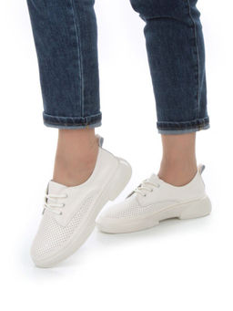 03-PDXL140-5 BEIGE Кроссовки женские (натуральная кожа)