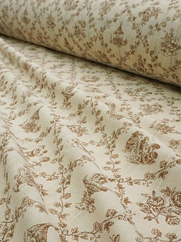 Фактурный хлопок с мережкой-полосой Летний прованс цв.коричневый, ш.1.45м, хл-100%, 90гр/м.кв