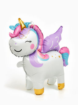 Цена за 5 шт. Воздушный шар фольгированный 22" «Единорог», фигура под возду