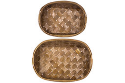 Набор 2 корзин 1 корзинка 34,5*26*15,5 см, 1 корзинка 29*22*13,5 см, коричневый