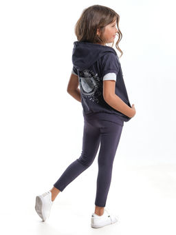 Жилетка на молнии для девочки детский сад UD 0087 антрацит