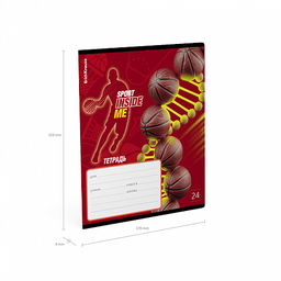 Цена за 10 шт. Тетрадь школьная ученическая ErichKrause Sport DNA, 24 листа, линейка, выборочный УФ-лак+конгрев (в плёнке по 10 шт.)_MIX-PACK  фото 10