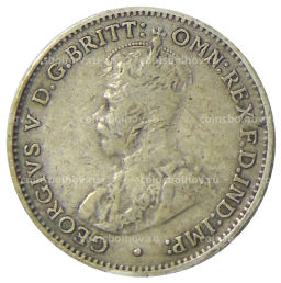 Монета 3 пенса 1936 года Австралия