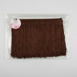 Тесьма декоративная «Бахрома», 15 см, 5±0.5 м, коричневая