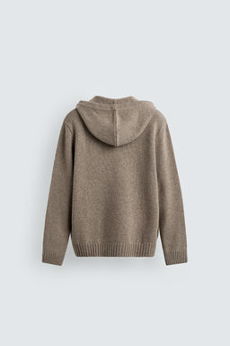 100% WOOL HOODIE JUMPER - Zara фото 8