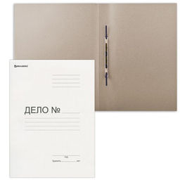 Цена за 5 шт. Скоросшиватель картонный 400 г\м2 "Brauberg" (126524)