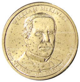 Монета 1 доллар 2013 года D США Уильям Мак-Кинли 25-й президент США