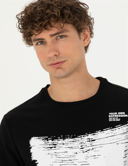 Siyah Regular Fit Sweatshirt - Pierre cardin фото 2