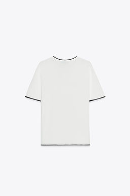 KNIT TOP WITH CONTRAST TRIMS - Zara фото 5