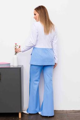 Жакет AURA 1091-164 белый, голубой  фото 8