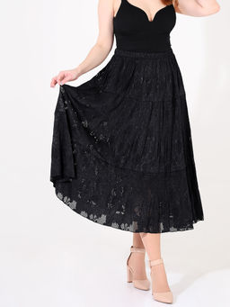 Юбка из кружева черная женская - Almond фото 3