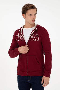 Мужской бордово-красный свитшот - U.s. polo assn фото 3