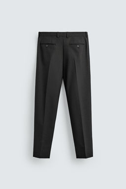PANTAL?N REGULAR FIT TRAJE 100% LANA / Gris Antracita - Zara фото 6