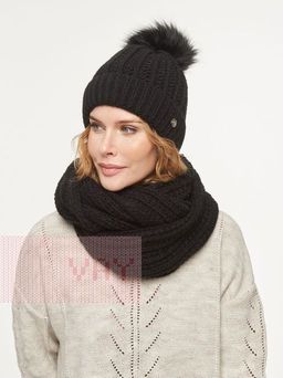 Комплект (шапка, снуд) 202-8704. 08 черный