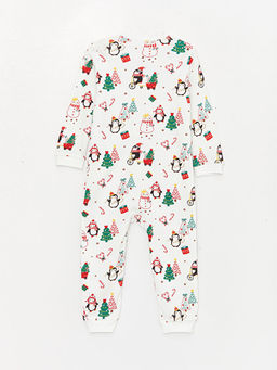 Bisiklet Yaka Uzun Kollu Desenli K?z Bebek Tulum - Waikiki фото 3