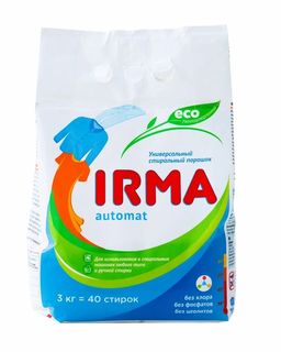IRMA экологичный стиральный порошок для цветного и белого белья, 3кг