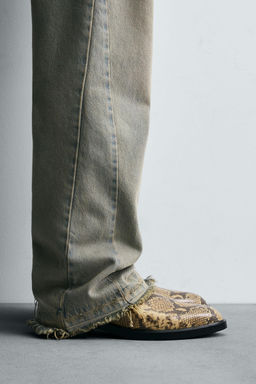 ANIMAL PRINT LEATHER BOOTS