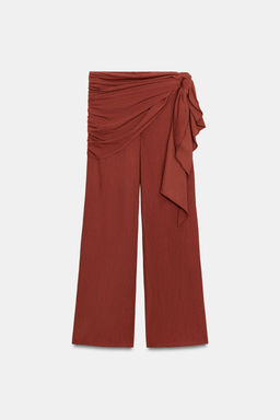 PANTAL?N ANCHO PA?UELO / Terracota - Zara фото 9