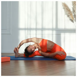 Коврик для йоги Sangh, 183611 см, цвет синий  фото 3