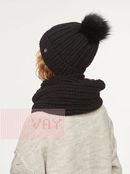 Комплект (шапка, снуд) 202-8704. 08 черный