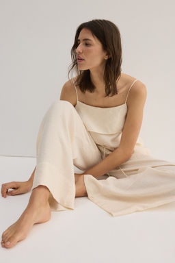 Pantal?n en mezcla de viscosa con cord?n de ajuste - H&m фото 5