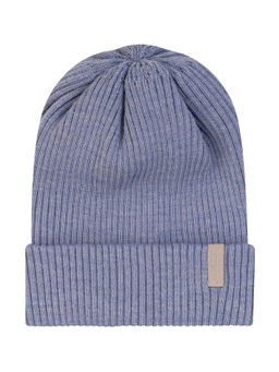 Шапка вязаная голубая