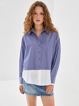 ?izgili Oversize Poplin Kad?n G?mlek