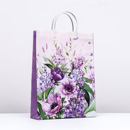 Цена за 5 шт. Пакет Цветочная Симфония, мягкий пластик, 39,5 х 29,5 х 8,5 см, 140 мкм