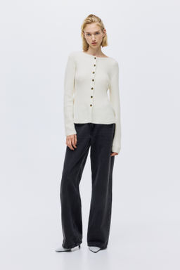 C?rdigan en punto de canal? con peplum - H&m фото 5