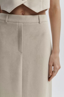 Юбка из замши прямого силуэта - Mollis фото 3