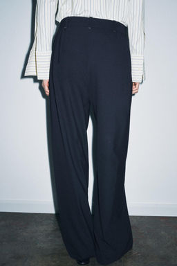ZW COLLECTION PLEATED WIDE-LEG TROUSERS - Zara фото 3