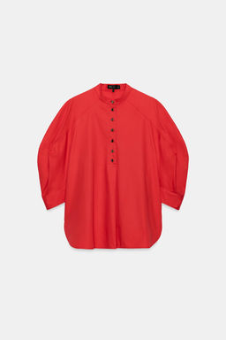 CAMISA MANGA ABULLONADA ZW COLLECTION / Rojo - Zara фото 5