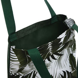 Сумка шопер Тропики 35х0.5х40 см, отд без молнии, без подклада, зеленая - Nazamok фото 8