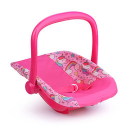 Набор аксессуаров для кукол (стульчик для кормления, манеж, переноска, сумка) единорожка в пакете