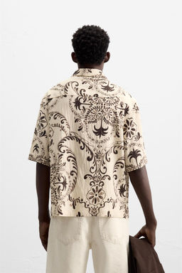 TEXTURED SHIRT WITH PRINT - Zara фото 3
