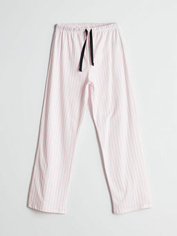 Beli Lastikli ?izgili Kad?n Pijama Alt?