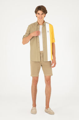 Мужские тканые шорты светло-хаки Неожиданная скидка в корзине