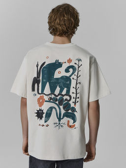 Футболка прямая мужская серая с принтом на спине - Mark formelle фото 4