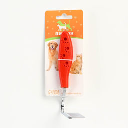 Расчёска Лапки изогнутая, 10,5 х 15 см, красная - Пижон фото 4