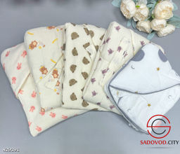 Детское муслиновое одеяло+бант на синтепоне