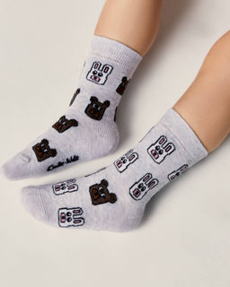 Цена за 2 пары CONTE-KIDS ВЕСЕЛЫЕ НОЖКИ светло-серый