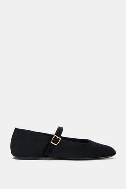VELVET EFFECT BUCKLE BALLET FLATS - Zara фото 3
