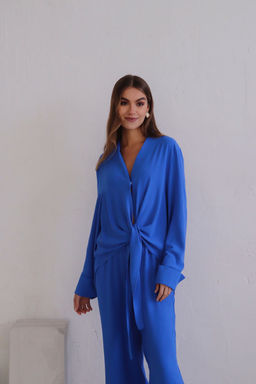 10352 Костюм из рубашки и брюк электрик - Martichelli фото 3